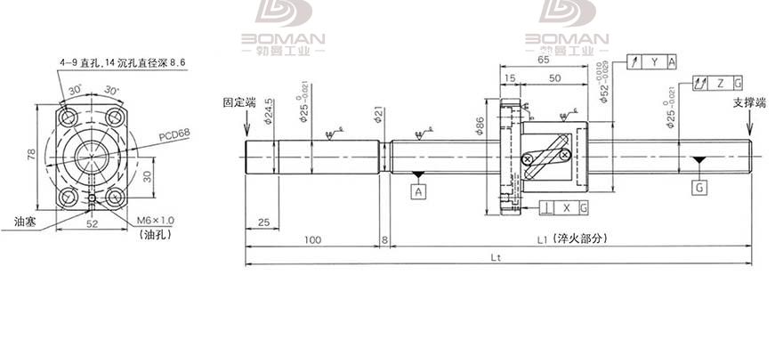 KURODA GG2510DS-BALR-1520A 黑田丝杆和nsk丝杆对比