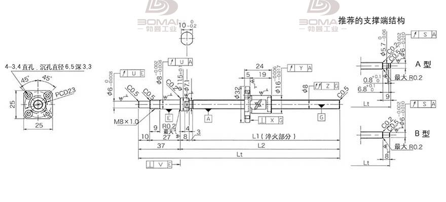 KURODA GP081FDS-AAFR-0170B-C3F 黑田精工丝杠验收标准