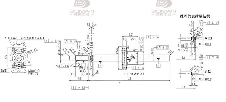 KURODA GP1502DS-BAPR-0300B-C3F 黑田精工丝杆sg