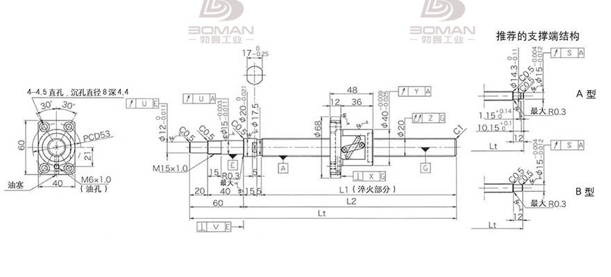 KURODA GP2005DS-BALR-1005B-C3F 黑田丝杠代理
