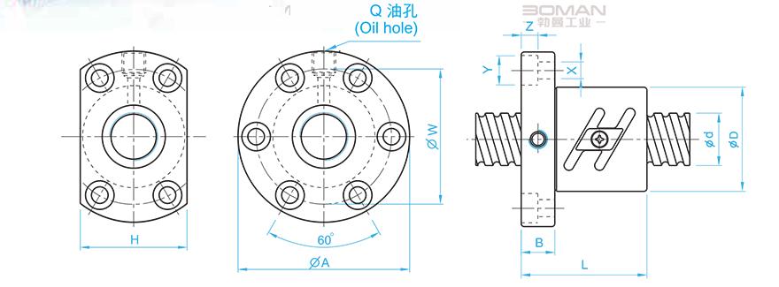 TBI SFT02510-2.5 滚珠TBI螺旋丝杆规格