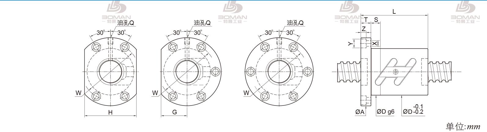 PMI FSWC2805-2.5 pmi滚珠丝杆选型